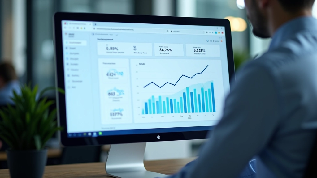 Analytics dashboard showing engagement metrics trending upward with highlighted metrics of watch time and click-through rates
