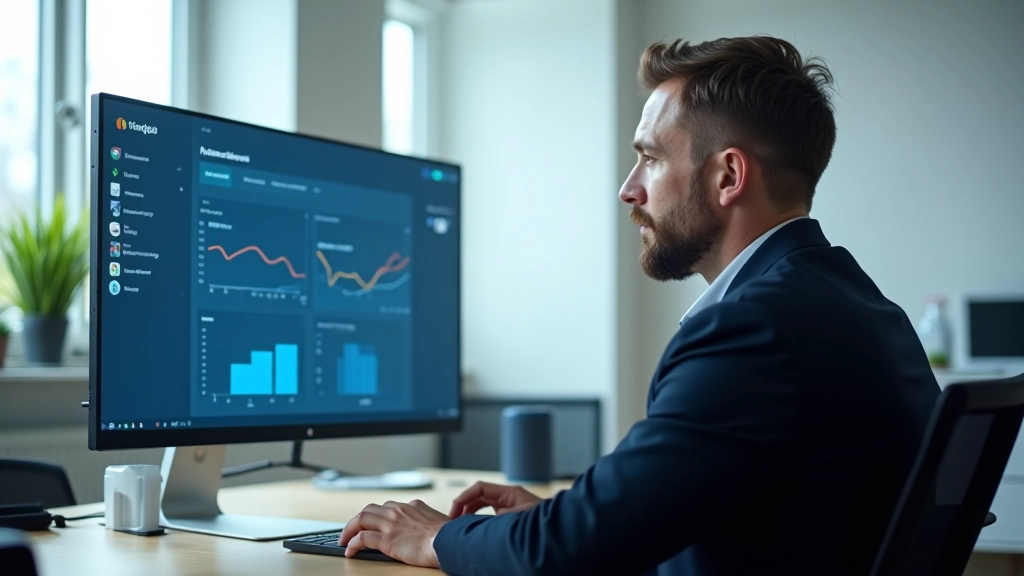 Engineer reviewing model performance metrics with graphs showing accuracy degradation over time